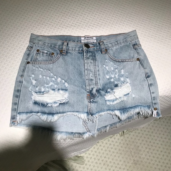 One Teaspoon size 26 denim skirt - Picture 2 of 5